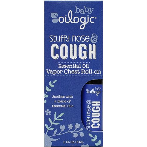 Oilogic Baby Bath Essentials Stuffy Nose and Cough Roll-On for Babies & Toddlers, Essential Oil Breathe Blend - Naturally Soothes with 100% Pure Lavandin, Orange, Eucalyptus Oil - (6 mL)