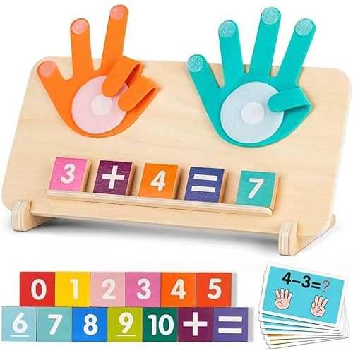 GUEETIC® Preschool Learning Toys for Toddlers 3-4, Educational Math manipulatives Number Counting Blocks for Kids, Montessori Toys for 3-5 Year Old Boys Girls Birthday Gifts
