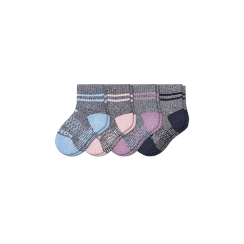 Toddler Originals Gripper Calf Sock 4-Pack