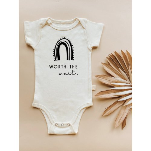Worth the Wait - Organic Short Sleeve Baby Bodysuit