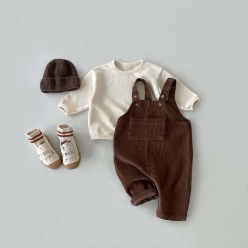 Sleeveless Corduroy Overalls