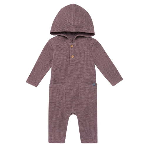 Modern Moments by Gerber Baby Boy Hacci Hooded Long Sleeve Romper, Sizes 0/3 Months - 24 Months