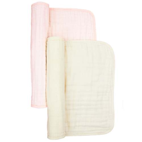 Cloud Muslin™ Burp Cloth 2 Pack - Blush/Cream