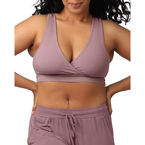 Kindred Bravely French Terry Nursing Bra for Breastfeeding and Sleep, Racerback Crossover, Soft and Stretchy Maternity Bra