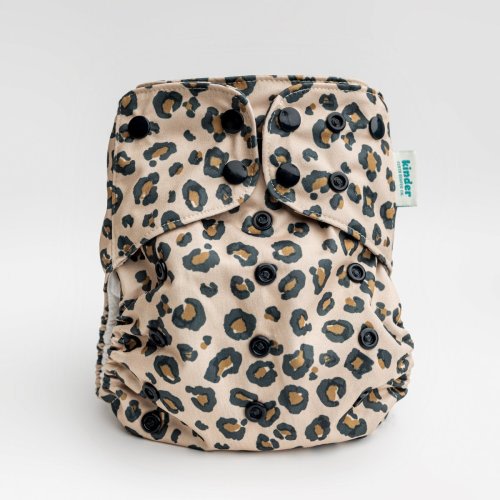 Leopard Print | OS Cloth Diaper with Cheerful Lions on Green | Kinder – Kinder Cloth Diaper Co.