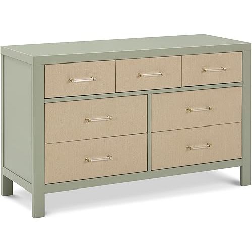 Namesake Eloise 7-Drawer Assembled Dresser in French Sage and Performance Sand Eco-Weave