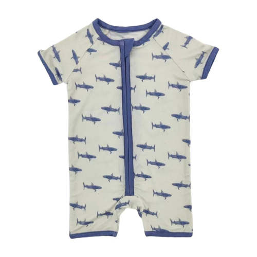 Mini Shark Bamboo Short Romper