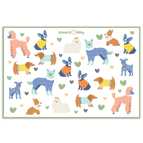 UpwardBaby Disposable Placemats - BPA Free - 36 Waterproof Placemats with Animal Pattern