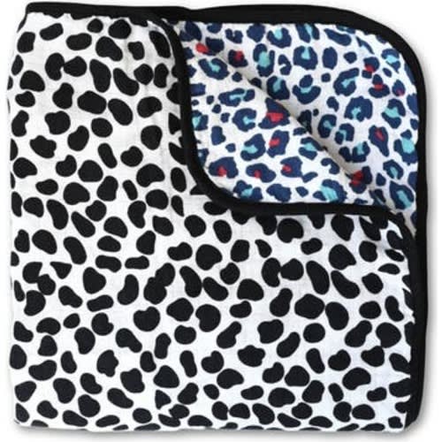 Animal Sensory Reversible 3-Layer Organic Cotton Muslin Blanket