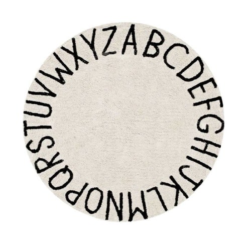Round ABC Washable Rug