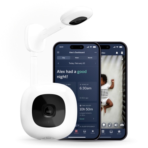Nanit Pro Baby Monitor: HD Camera, Wall Mount, Sleep & Sound Tracking, Sensor-Free Breathing Monitor