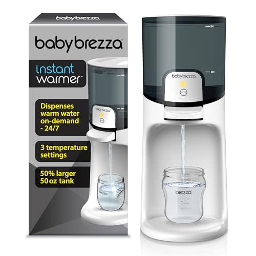 Baby Brezza Instant Baby Bottle Warmer - Fast Water Warmer Instantly Dispenses 24/7 in 3 Temperatures, White
