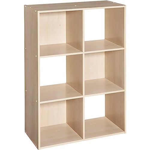 ClosetMaid 4176 6-shelf Cubeicals Organizer, 6-Cube, Birch