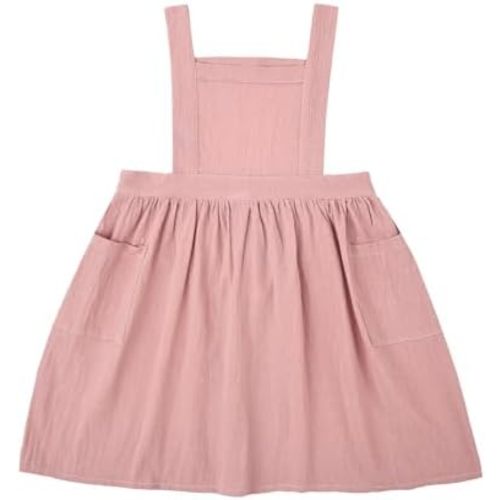 Surblue Kids Retro Aprons Pinafore Apron for Girls Boys Cotton Linen Aprons for Children