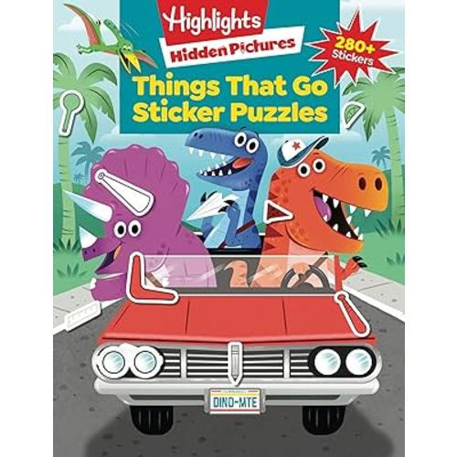 Things That Go Sticker Puzzles (Highlights Sticker Hidden Pictures)