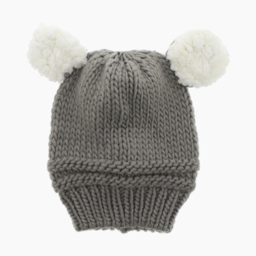 Snugabye 3D Knitted Hat - White, 0-6 M