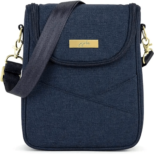 JuJuBe Insulated Baby Bottle Cooler Bag for Travel Breastmilk Storage, Portable Bottle Carrier for Breast Milk Bottles, Ice Pack, Multipurpose Insulated Food Storage Bag, “Be Cool” - Indigo Chromatics