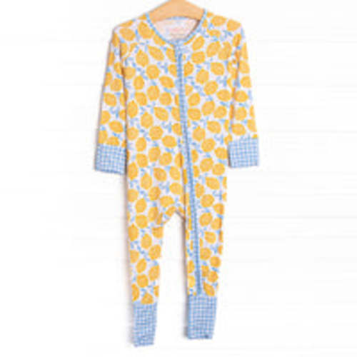 Floral Party Bamboo Zippy Pajama, Purple – Stitchy Fish