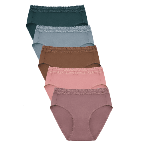 Kindred Bravely High Waist Postpartum Underwear, C-Section Recovery Maternity Panties, 5 Pack
