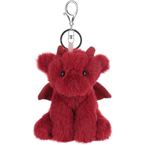 Apricot Lamb Cute Toys Plush Red Dragon Dinosaur Stuffed Animal Soft Keychain for Kids Bag, Purse, Backpack, Handbag (Red Dragon,4.7 Inches)