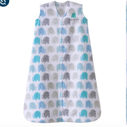 Elephant Print Micro-Fleece Wearable Baby Blanket XL | HALO