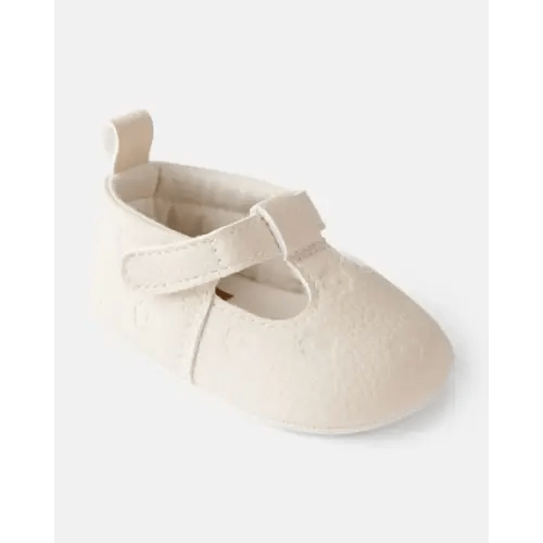 Baby Girl Flower Mary Jane Shoes - Cream | Carter's