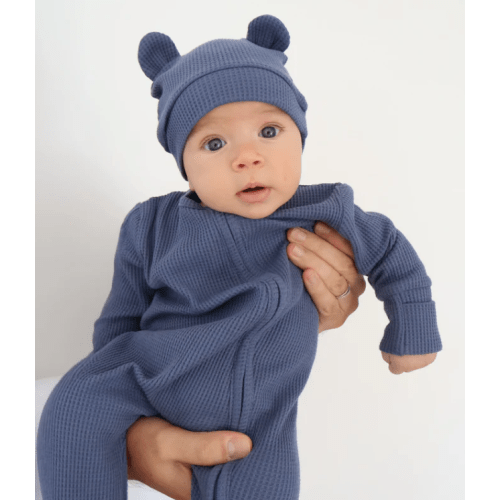 Luna + Luca Bear Waffle Set - Stormy Blue
