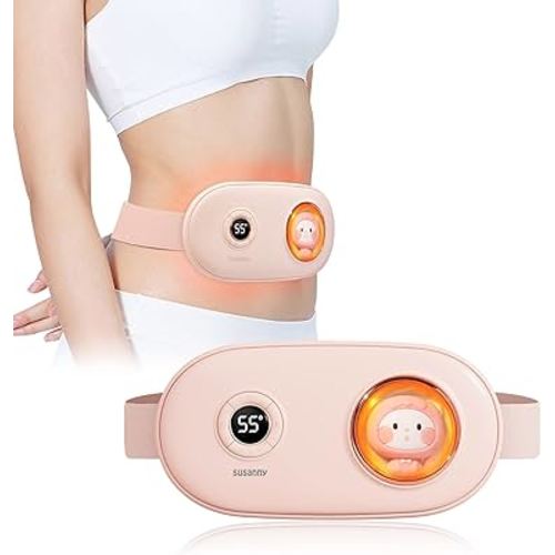 Portable Heating Pads Fast Heating Belly Wrap Belt with 3 Heat Levels and 5 Massage Modes Back or Belly Heating Pad for Women and Girl Portable USB