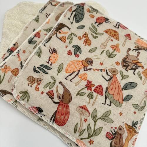 Baby Washcloths, Muslin, Reusable Wipes, Newborn Gift, Baby Essentials, Set of 4
