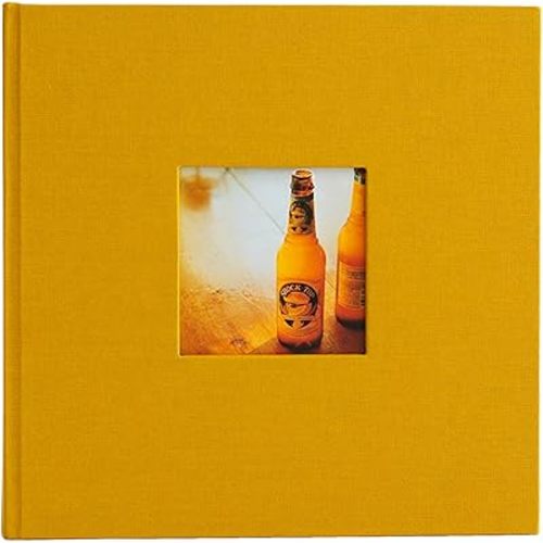 Kolo Hudson 2up Photo Album, Holds 200 4x6 Photos, Ideal for Wedding and Baby Books, Indian Yellow