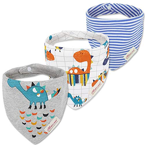 JN&LULU 3 Pack Newborn Baby Bibs Bandana Drool Bibs for Drooling Cotton Baby Gifts
