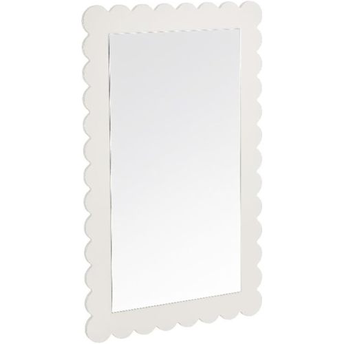 Modway Emmeline Scalloped Rectangle Wall Mirror in White