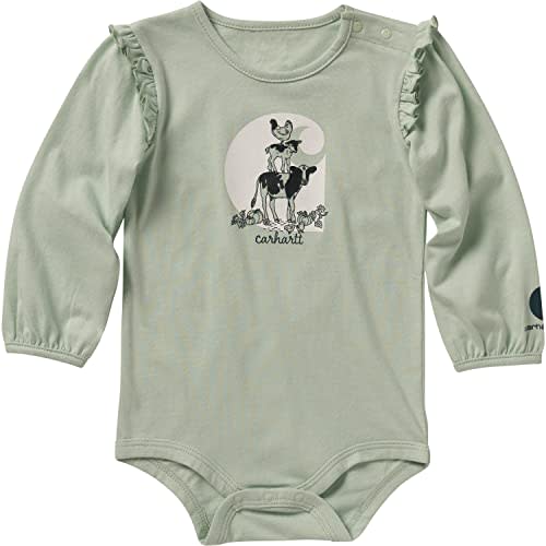 Carhartt baby-girls Knit Long Sleeve Henleyneck Bodysuit
