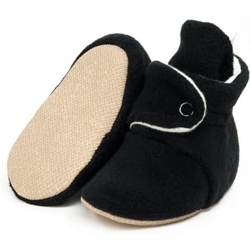 Ella Bonna Fleece Baby Booties, Warm Organic Infant Booties