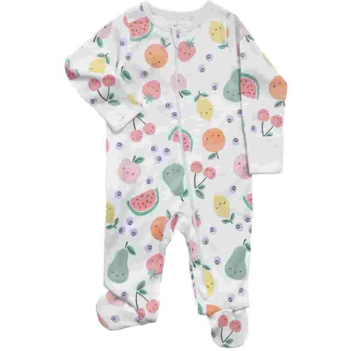 Wonder Nation Baby Gender Neutral Zip Front Footed Sleep N Play Pajamas, Sizes Preemie-6/9 Months