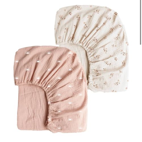Amazon.com : Konssy Muslin Crib Sheets for Girl Boy, 2 PCS Soft and Breathable Cotton Baby Sheets for Standard Crib Mattress, 52"x 28" (Floral, Pink) : Baby