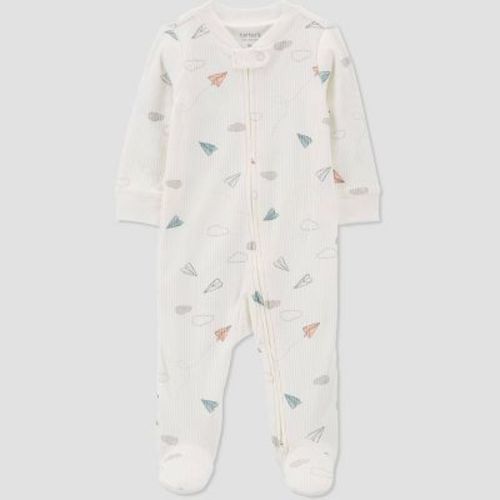 Carter's Just One You® Baby Boys' Planes Footed Pajama - Ivory, Size: 3M