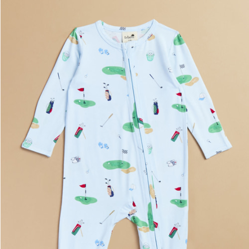 Little Caddy Footie in Blue | Tullabee