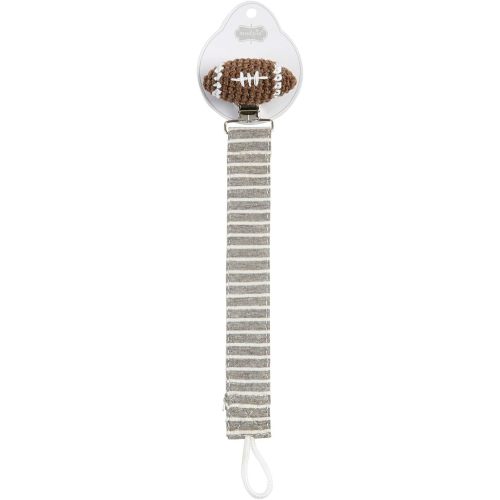Mud Pie Knit and Crochet Pacifier Pacy Clips (Football), one Size fits Most
