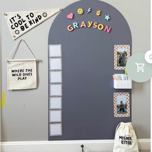 Magic Playwall - Arch Mangetic Wall Decal for Kids – Cherrypick - Stone Gray