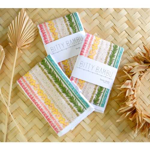 Rainbow Lei Baby Burp Cloth | Gender-Neutral, Absorbent Cotton Baby Gift Made in Maui, Hawaii USA
