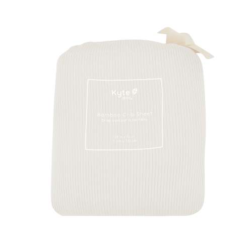 Ribbed Crib Sheet in Oat
