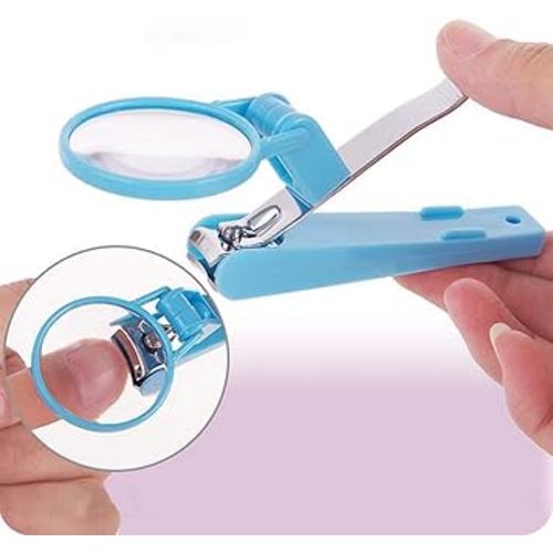 Nail Cutter with Magnifying Glass, Extra Large Nail Clipper, Stainless Steel Fingernail Magnifier Scissors Toenails Clippers for Elderly, Children