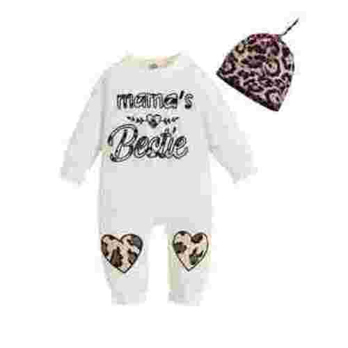 Summer Savings Clearance 2024! Itsun Rompers for Girls,Newborn Baby Girl Clothes Ruffle Long Sleeve Romper Fall Winter Outfit with Headband White 0-3 Months