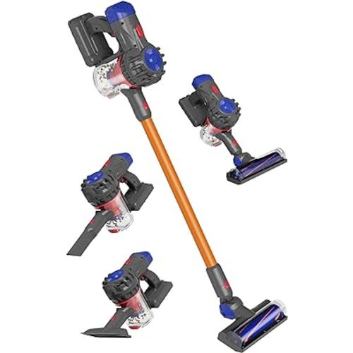 Toy Vacuum for Toddlers Cordless Vacuum Cleaner set Kids Vacuum Cleaner Set Baby Play Vacuumm with Real Function & Attachments- Housekeeping Keeping for Children Aged 3+