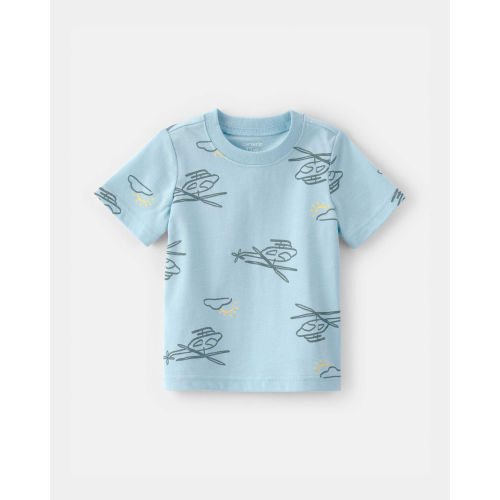 Baby Boy Helicopter T-Shirt - Blue | Carter's