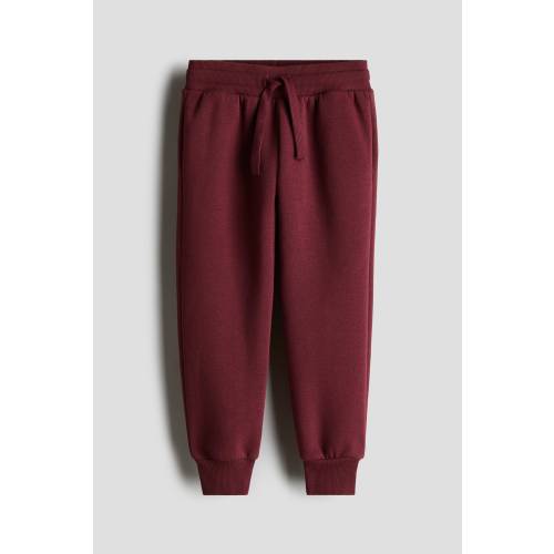 BRUSHED-INSIDE JOGGERS, Dark Red - size 2T (1.5-2Y)