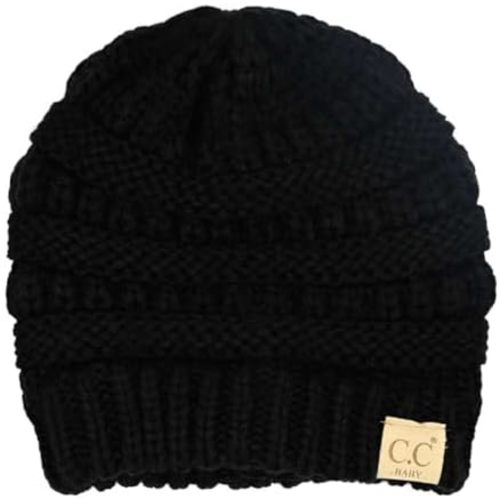 C.C Babies' Winter Knit Plain Cuff Skull Cap Beanie Hat