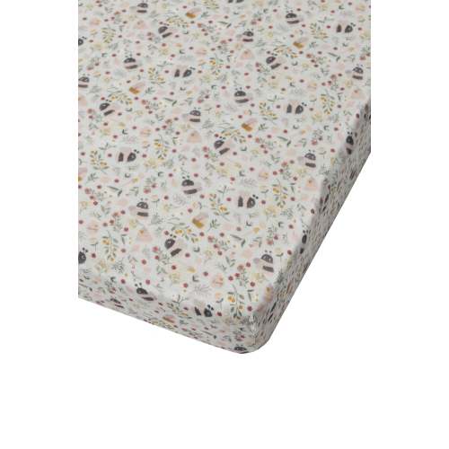 Muslin Fitted Crib Sheet - Bumble Bees