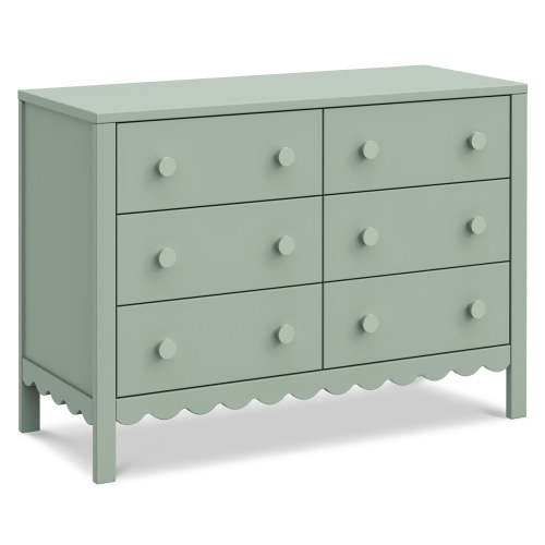 daVinci Sammy Scallop 6-Drawer Dresser in Powder Blue